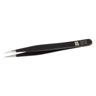 RS PRO 120mm Stainless Steel ESD Safe Tweezer 136-9765