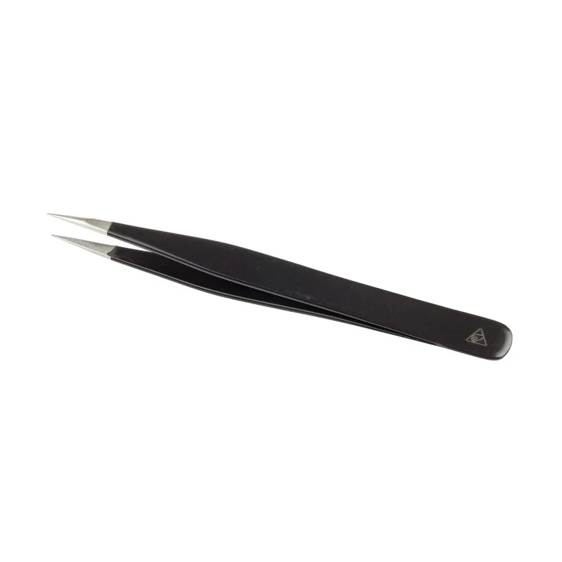 RS PRO 120mm Stainless Steel ESD Safe Tweezer 136-9765