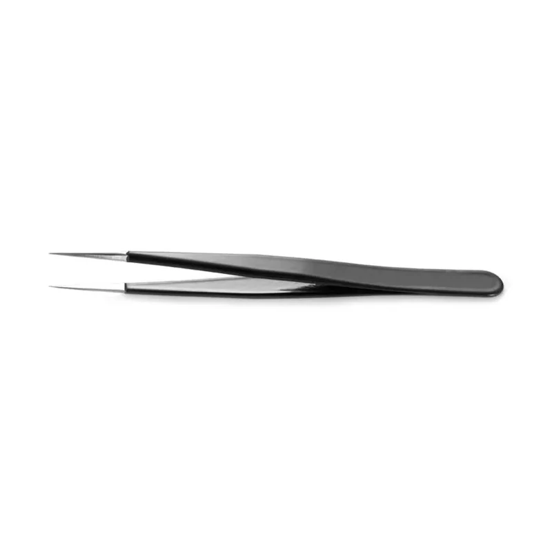 RS PRO Stainless Steel Sharp ESD Safe Tweezer 110mm 136-9769