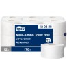 Tork Toilet Roll 12 Rolls of 850 Sheets 2-Ply Mini Jumbo, White, 59 mm Core Diameter 120238