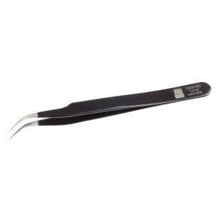 RS PRO 120mm Stainless Steel Fine, Curved ESD Safe Tweezer 136-9780