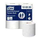 Tork Toilet Roll 36 Rolls of 320 Sheets 2-Ply Conventional Size 44mm Core Diameter 110mm Roll Diameter 100320