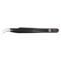RS PRO 120mm Stainless Steel Fine, Curved ESD Safe Tweezer 136-9780