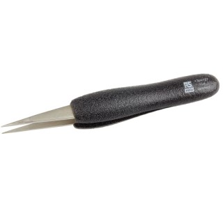 RS PRO 125mm Stainless Steel Flat ESD Safe Tweezer 136-9787