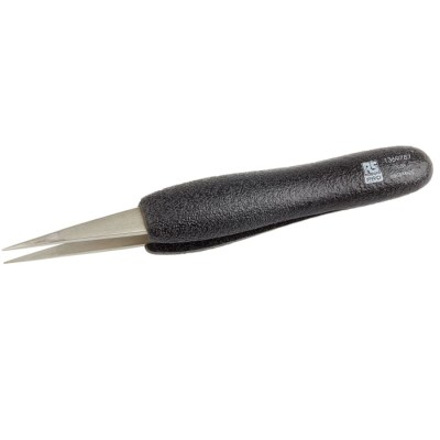RS PRO 125mm Stainless Steel Flat ESD Safe Tweezer 136-9787