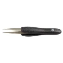 RS PRO 125mm Stainless Steel Flat ESD Safe Tweezer 136-9787