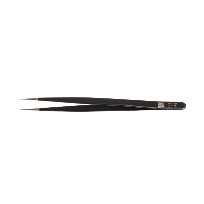 RS PRO 140mm Stainless Steel ESD Safe Tweezer 136-9786