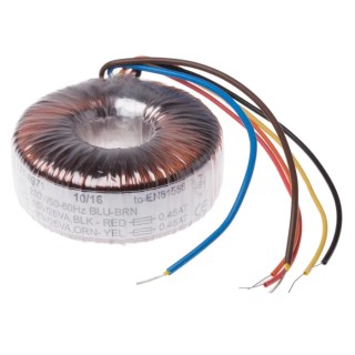 RS PRO 230 V ac Toroidal Transformer 2 Outputs 2 x 55 V ac, 50 VA, UL 506, EN 61558 Class II, IEC 61558 Class II 671-8971