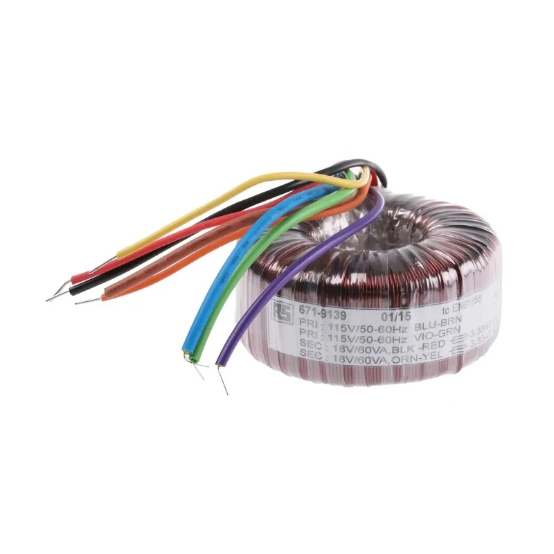 RS PRO 230 V AC 2 x 18 V AC Toroidal Transformer 2 Output 120 VA 671-9139