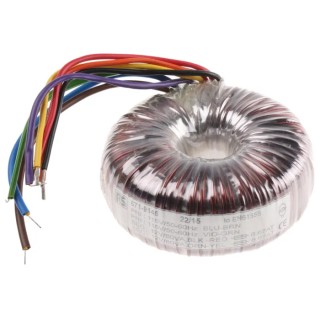 RS PRO 230 V ac 2 x 12 V ac Toroidal Transformer 2 Output 160 VA, IEC 61558 Class II, RoHS, UL 506, EN 61558 Class 671-9145