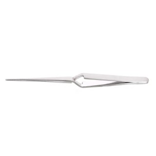 RS PRO 165mm Stainless Steel Angled Curved Very Fine Tweezer 136-9854