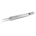 RS PRO Stainless Steel Fine Bent Tweezer 110mm 136-9845