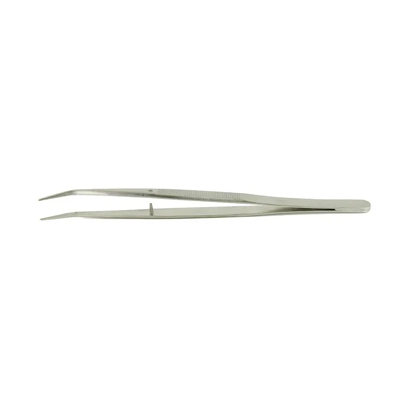 RS PRO 150mm Stainless Steel Bent Fine Tweezer 136-9825