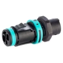 RS PRO Panel Mount Tee Socket Female Screw, 2-Pole, 10A, 1-Way, IP68 136-9902