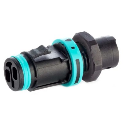 RS PRO Panel Mount Tee Socket Female Screw, 2-Pole, 10A, 1-Way, IP68 136-9902