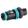 RS PRO Panel Mount Tee Socket Female Screw, 2-Pole, 10A, 1-Way, IP68 136-9902