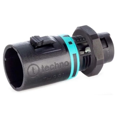RS PRO Panel Mount Tee Plug Male Screw, 2-Pole, 10A, 1-Way, IP68 136-9900