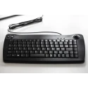 RS PRO Wired USB Trackball Mini Keyboard QWERTY UK Black 338x173x30mm 89 Keys 136-9673