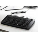 RS PRO Wired USB Trackball Mini Keyboard QWERTY UK Black 338x173x30mm 89 Keys 136-9673