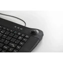 RS PRO Wired USB Trackball Mini Keyboard QWERTY UK Black 338x173x30mm 89 Keys 136-9673