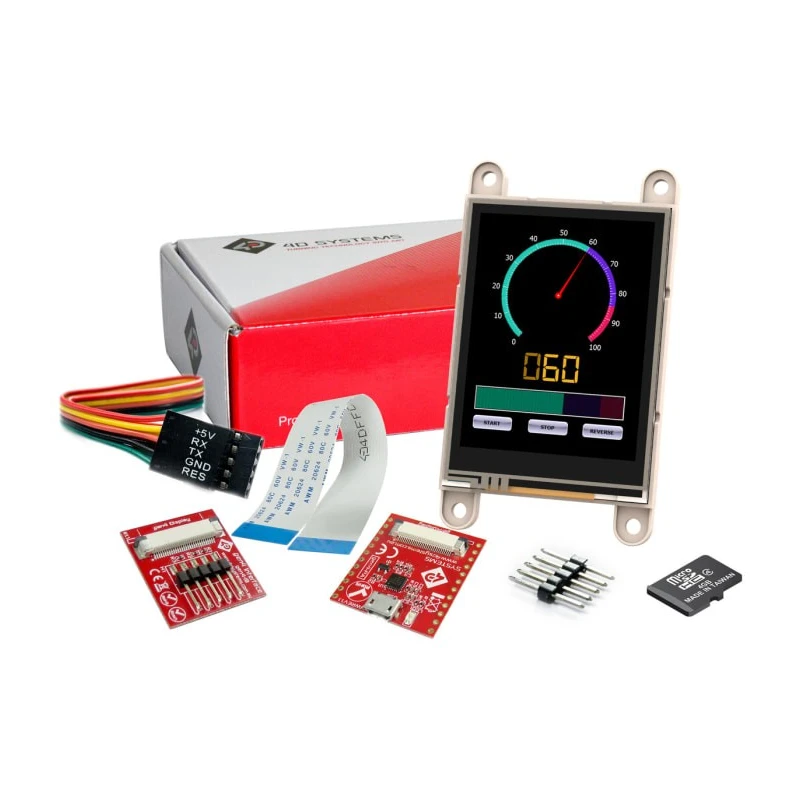 4D Systems SK-gen4-IoD-24T LCD Colour Display Touch Screen 5V UART Interface 240x320 Pixel 60.96 mm Australia gen4