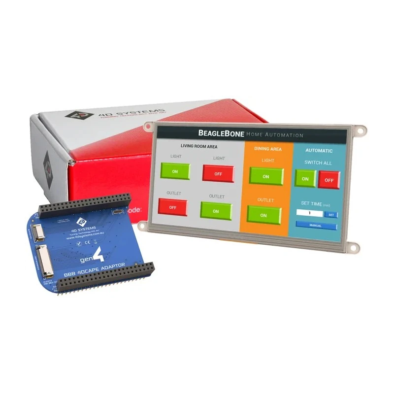 4D Systems gen4-4DCAPE-70T 7 in LCD Colour Display Touch Screen with 800 x 480 Pixel Resolution gen4-4DCAPE-70T