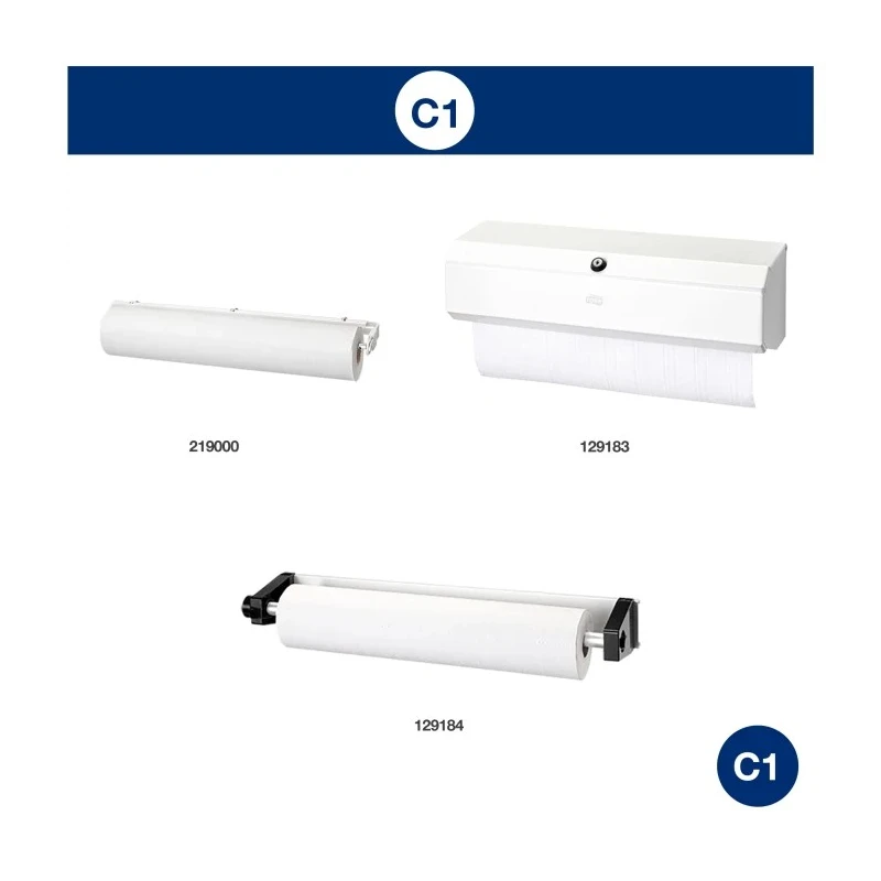Tork Blue Couch Roll Paper Towel, 2 Ply, 56.1 m x 480 mm, 165 Sheets, Roll Width 500 mm, Model 152250