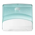 Tork Plastic White Turquoise Wall Mount Paper Towel Dispenser 427mm x 206mm x 394mm 654000