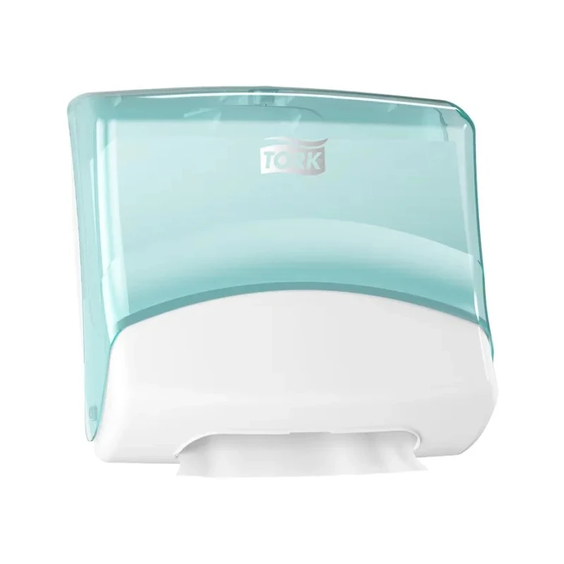 Tork Plastic White Turquoise Wall Mount Paper Towel Dispenser 427mm x 206mm x 394mm 654000