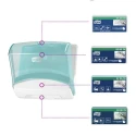 Tork Plastic White Turquoise Wall Mount Paper Towel Dispenser 427mm x 206mm x 394mm 654000