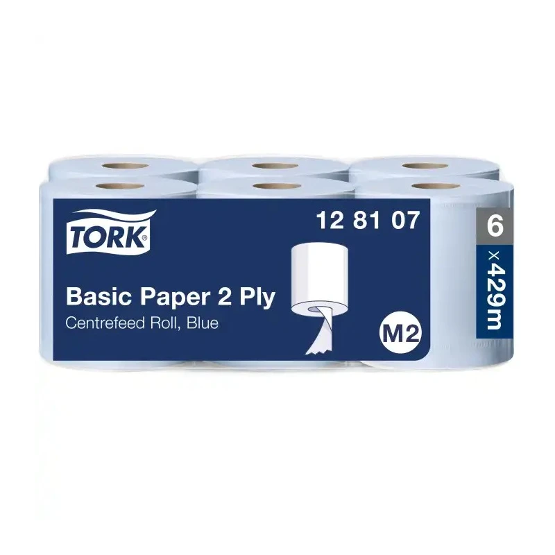 Tork Roll Paper Towel 150 m x 194 mm, 2-Ply, 429 Sheets, Blue Colour, United Kingdom 128107
