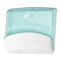 Tork Plastic White Turquoise Wall Mount Paper Towel Dispenser 427mm x 206mm x 394mm 654000