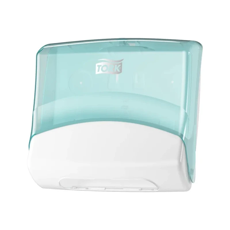 Tork Plastic White Turquoise Wall Mount Paper Towel Dispenser 427mm x 206mm x 394mm 654000