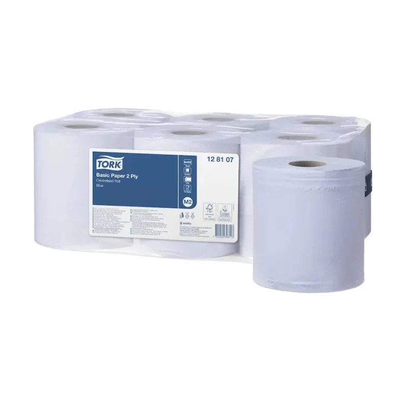 Tork Roll Paper Towel 150 m x 194 mm, 2-Ply, 429 Sheets, Blue Colour, United Kingdom 128107