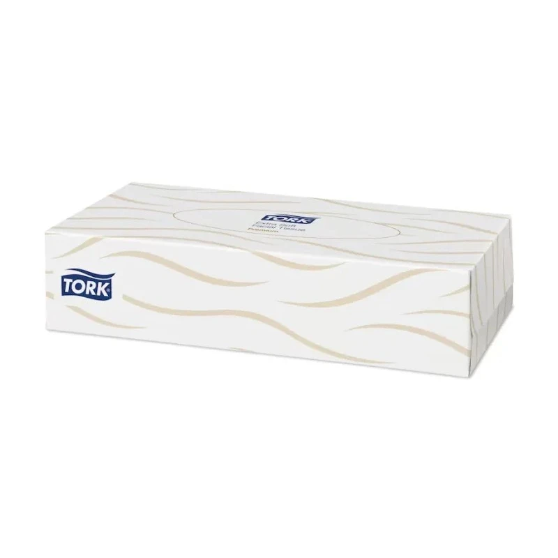 Tork White Two-Ply Facial Tissue Box of 100, Premium Quality Extra Soft Sheets 140280