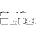 AKER 25 MHz Crystal ±30 ppm Surface Mount 4-Pin 0.6 mm Height 2.5 mm Length 2 mm Width C2E-25.000-12-3030-X