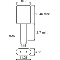 MERCURY 3.6864 MHz Crystal ±30 ppm HC-49U 2-Pin Through Hole 13.6 mm Height 10.7 mm Length 4.5 mm H49-3.6864-18-30/50/4085