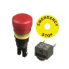 APEM A01ES-D Series Twist Release Emergency Stop Push Button, Panel Mount, 16 mm Cutout, 2 NC, IP40, IP65 A01ES-D