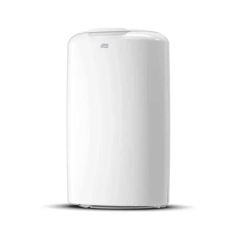 Tork 50L White Plastic Waste Bin Wall or Floor Mounted for Washrooms 563000