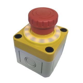 APEM Twist Release Emergency Stop Push Button Panel Mount 22 mm Cutout 2 NC Contacts IP65 A02ES-I