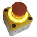 APEM Twist Release Emergency Stop Push Button Panel Mount 22 mm Cutout 2 NC Contacts IP65 A02ES-I