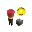 APEM A01ES-D Series Twist Release Emergency Stop Push Button Panel Mount 16mm Cutout 2 NC Contacts IP65 IP40 A01ES-D