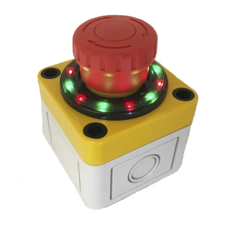 APEM Emergency Stop Push Button Panel Mount 22 mm Cutout Twist Release 2 NC IP65 A02ES-I