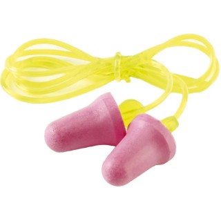 3M E.A.R Disposable Corded Ear Plugs Pink Yellow 34 dB Rated No-Touch Series PN-01-004