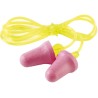 3M E.A.R Disposable Corded Ear Plugs Pink Yellow 34 dB Rated No-Touch Series PN-01-004