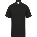 RS PRO Black Polyester Cotton Polo Shirt Size L with Short Sleeves and 3 Self-Coloured Button Placket 137-0103