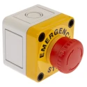 APEM A02ES-I Series Twist Release Emergency Stop Push Button Panel Mount 22mm Cutout 2 NC IP65 A02ES-I