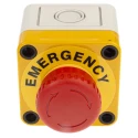 APEM A02ES-I Series Twist Release Emergency Stop Push Button Panel Mount 22mm Cutout 2 NC IP65 A02ES-I