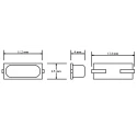 MERCURY 16 MHz Crystal ±30 ppm HC-49 Package 2-Pin Surface Mount 11.2mm x 4.5mm x 4mm M49-16.000-18-30/50/4085