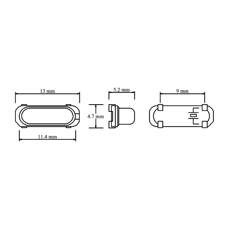 AKER 18.432 MHz Crystal ±30 ppm HC-49 4-Pin Surface Mount CA4-18.432-18-3050-X